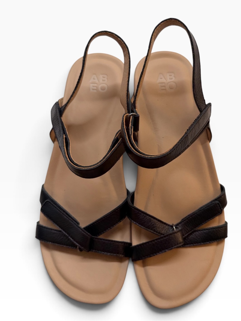 ABEO Oasis Cross Metatarsal Leather Sandals Black 8.5M - NWOT